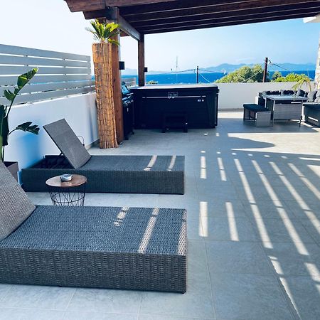 Odyssea Top View & Hot Jacuzzi Front Beach Kremastí Dış mekan fotoğraf